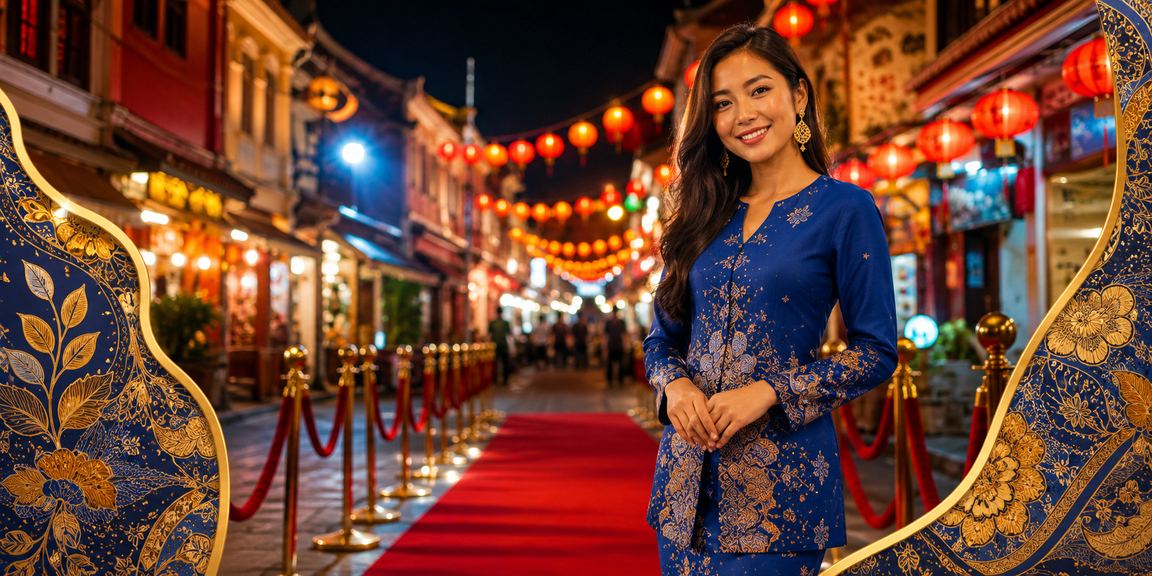 Wanita berbaju kurung mengakses program VIP 25000 melalui aplikasi kasino di Melaka